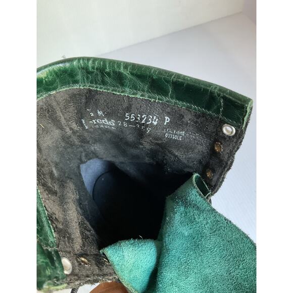 Vintage Laredo Leather Roper Boots • Black & Green • Lace-Up • Women’s 6.5M - Picture 10 of 10